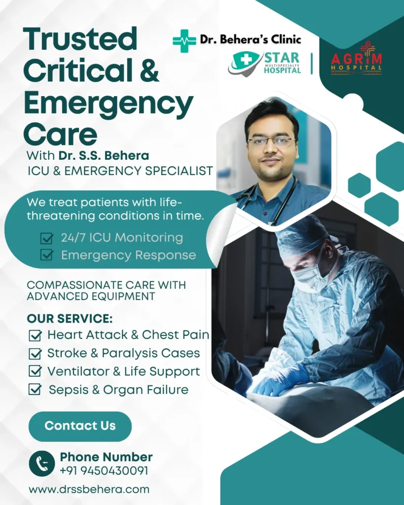 Dr. S.S. Behera – Best Intensivist in Varanasi for ICU, sepsis, and brain emergencies.