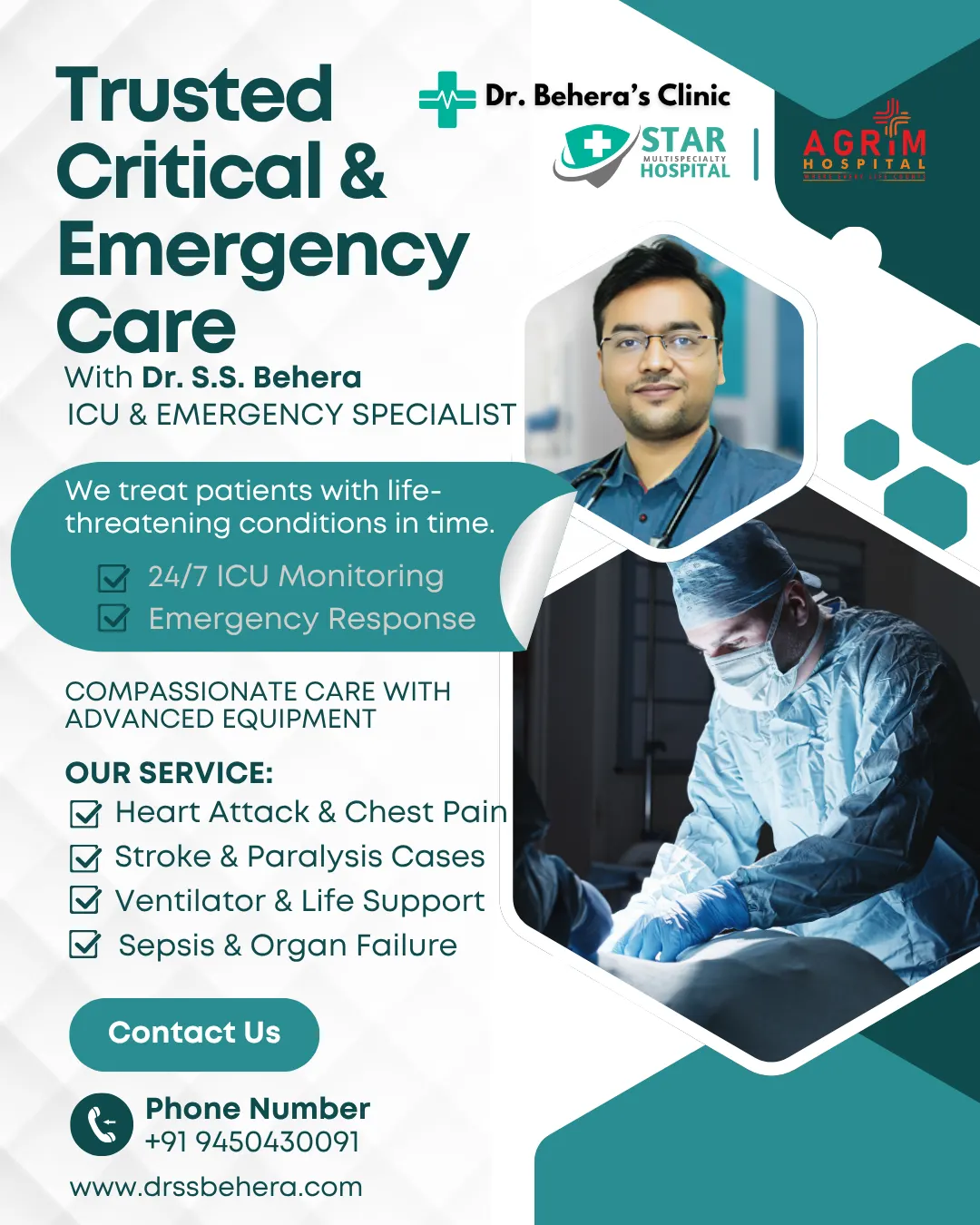 Dr. S.S. Behera – Best Intensivist in Varanasi for ICU, sepsis, and brain emergencies.