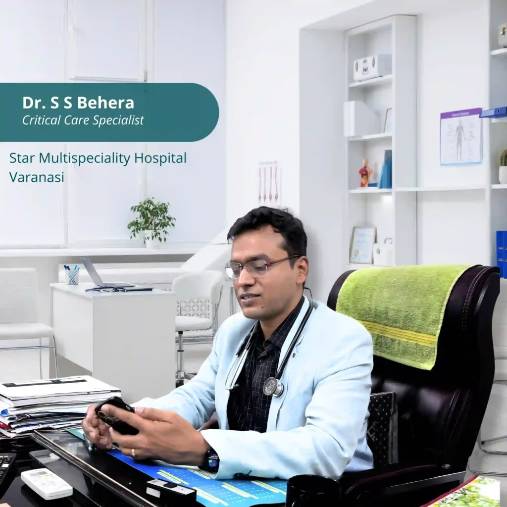 Best Doctor in Varanasi Dr SS Behera MD Physician Star Hospital Chitaipur.